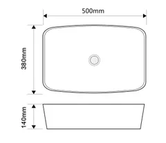 Раковина накладна Mixxus Premium DIVERSE-0109 500х380х140mm (MP6547)