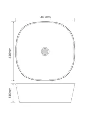 Раковина накладна Mixxus Premium DIVERSE-0106 BLACK 440х440х140mm (MP6538)