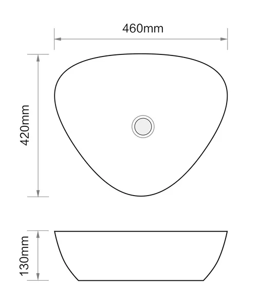 Раковина накладна Mixxus Premium WAVE-0104 MARBLE 460х420х130mm (MP6534)