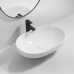 Раковина врізна на стільницю Mixxus Premium ELLIPSE-1601 600х400х190mm з переливом (MP6569)