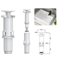 Раковина накладна Mixxus Premium STYLE-0202 600х350х140mm з донним клапаном та отвором під змішувач (MP6512)