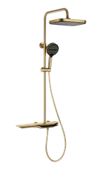 Душова колона з термостатичним змішувачем Mixxus Premium SPACE-009-J Brushed gold, 3 режими (MI6541)