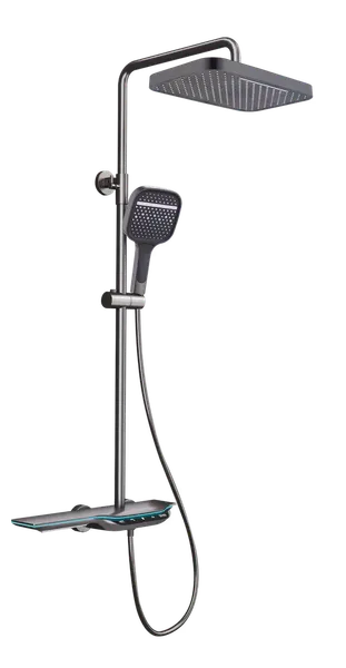 Душова колона з термостатичним змішувачем Mixxus Premium SPACE-009-J Graphite, 3 режими (MI6542)