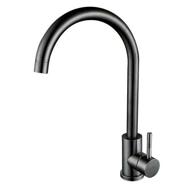 Змішувач для кухні Zerix LUX-011 Graphite з нерж. сталі SUS304 (колір графіт) (ZX4869)