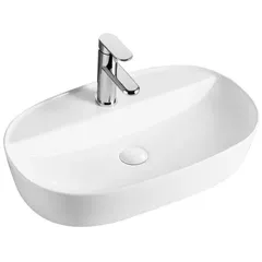 Раковина накладна Mixxus Premium ELLIPSE-0204 600х380х115mm з отвором під змішувач (MP6679)