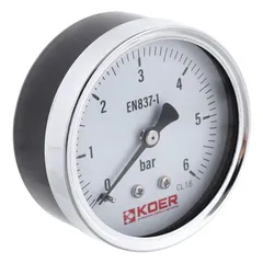 Манометр осьової KOER KM.611A D 63мм (0-6 bar) 1/4''(KR2901)
