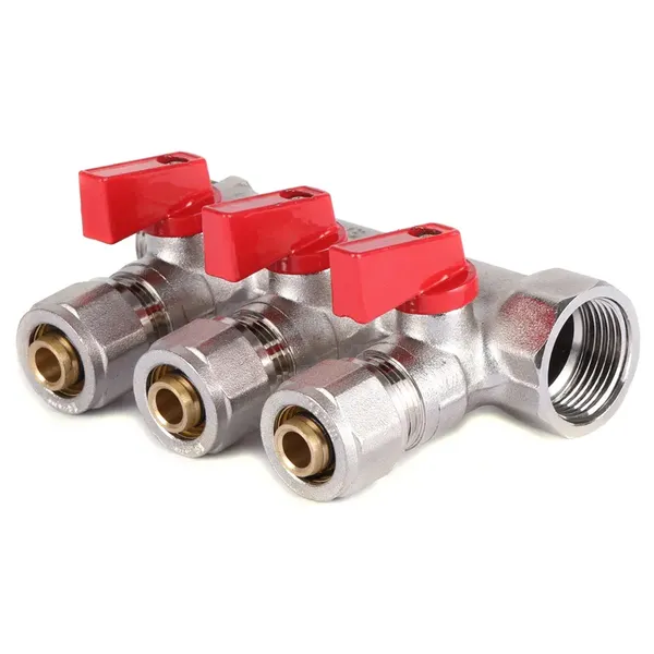 Колектор для теплої підлоги на 3 контура Koer KR.1125-3 3/4"x3 ways (KR2836)