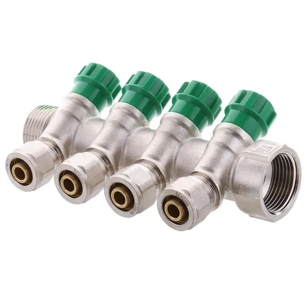 Колектор для теплої підлоги Koer KR.1124-4 1"x4 ways (KR2834)