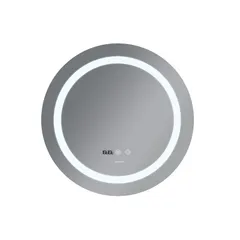 Дзеркало Mixxus PLAIN MC02-60 з Led Touch, Anti-fog, димером, регулятором яскравості, годинником (MI6012)