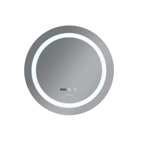 Дзеркало Mixxus PLAIN MC02-80-CASE з Led Touch, Anti-fog, димером, регулятором яскравості, годинником (MI7158)