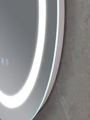 Дзеркало Mixxus PLAIN MC02-60 з Led Touch, Anti-fog, димером, регулятором яскравості, годинником (MI6012)