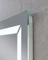 Дзеркало Mixxus LIGHT MR01-90x70 з Led Touch, Anti-fog, димером, регулятором яскравості, годинником (MI5999)