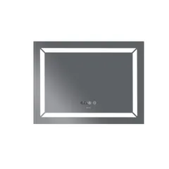 Дзеркало Mixxus LIGHT MR01-80x60 з Led Touch, Anti-fog, димером, регулятором яскравості, годинником (MI5998)