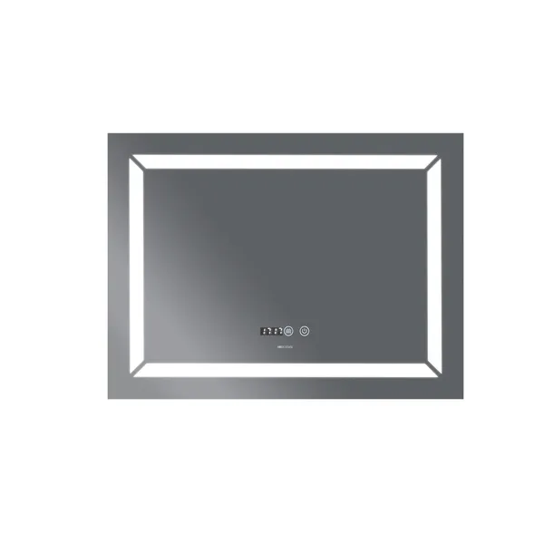 Дзеркало Mixxus LIGHT MR01-80x60 з Led Touch, Anti-fog, димером, регулятором яскравості, годинником (MI5998)