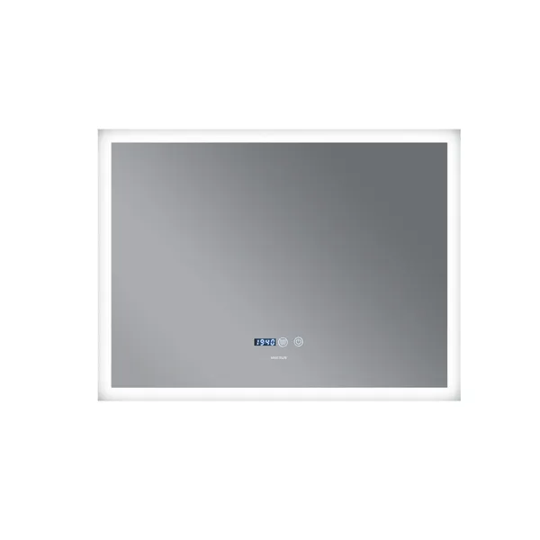 Дзеркало Mixxus FLAT MR04-80x60 з Led Touch, Anti-fog, димером, регулятором яскравості, годинником (MI6928)