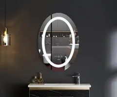 Дзеркало Mixxus PLAIN MV02-50x70 з Led Touch, Anti-fog, димером, регулятором яскравості, годинником (MI6010)
