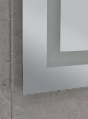 Дзеркало Mixxus HARD MR06-60x80-CASE з Led Touch, Anti-fog, димером, регулятором яскравості, годинником (MI7157)