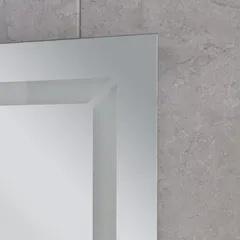 Дзеркало Mixxus LIGHT MR01-70x50 з Led Touch, Anti-fog, димером, регулятором яскравості, годинником (MI6000)