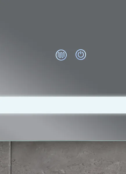 Дзеркало Mixxus WARM MR12-80x70-Reverse з Led Touch, Anti-fog, димером, регулятором яскравості (MI6936)