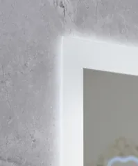 Дзеркало Mixxus FLAT MR04-100x80 з Led Touch, Anti-fog, димером, регулятором яскравості, годинником (MI6927)