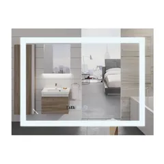 Дзеркало Mixxus WARM MR02-100x60 з Led Touch, Anti-fog, димером, регулятором яскравості, годинником (MI6003)