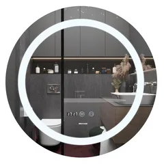 Дзеркало Mixxus PLAIN MC02-60 з Led Touch, Anti-fog, димером, регулятором яскравості, годинником (MI6012)