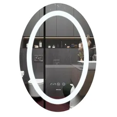 Дзеркало Mixxus PLAIN MV02-60x80 з Led Touch, Anti-fog, димером, регулятором яскравості, годинником (MI6933)