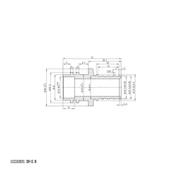 Трубка Г-подібна для приєднання радіатора Koer KA.D20-250 - 20(2.8mm) x 15-250mm (KR4903)