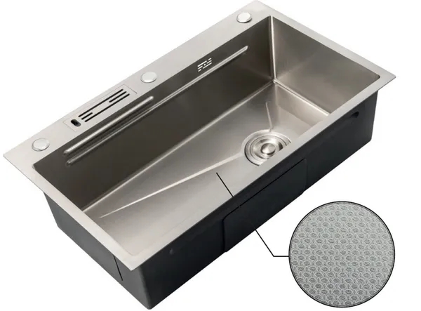 Мийка Mixxus Premium MH7545-SET-05 MICRO DECOR NANO-SILVER (3.0/0.8) комплект (нерж) (MX9635)