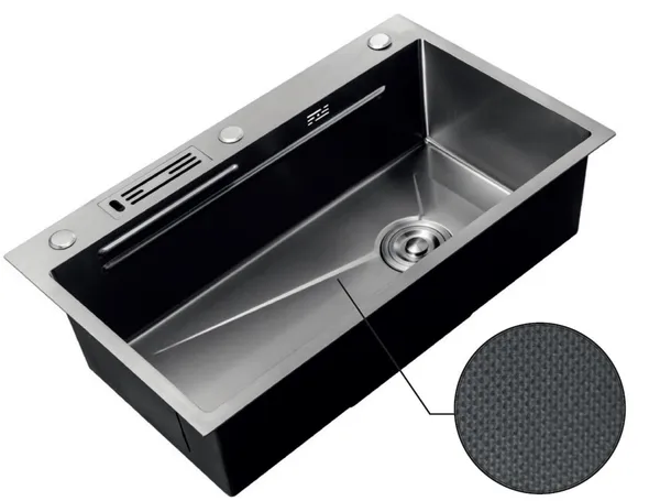 Мийка Mixxus Premium MH7545-SET-05 MICRO DECOR NANO-BLACK (3.0/0.8) комплект (графіт) (MX9633)