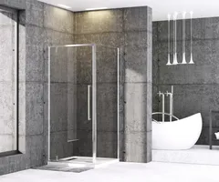 Душова кабіна без піддону Mixxus Premium BEVEL SC01-90x90x195-TR Chrome прозоре скло 6мм (MI6863)