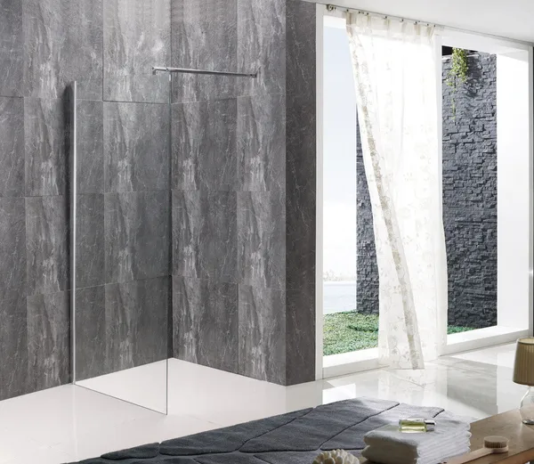Душова перегородка Mixxus Premium FLAT SP01-90x200-TR Chrome Walk-In прозоре скло 8мм (MI6850)