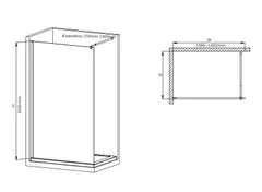 Душова перегородка Mixxus Premium FLAT SP01-140x200-TR Chrome Walk-In прозоре скло 8мм (MI6853)