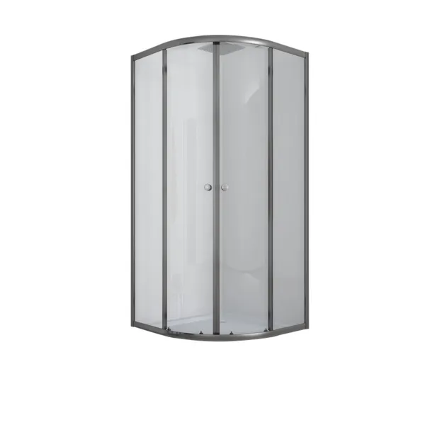 Душова кабіна без піддону Mixxus PLAIN SC01-90x90x185-TR GRAPHITE прозоре скло 4мм (MI6902)