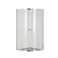 Душова кабіна без піддону Mixxus PLAIN SC01-90x90x185-TR CHROME прозоре скло 4мм (MI6899)