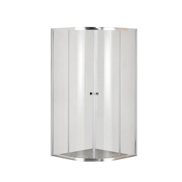 Душова кабіна без піддону Mixxus PLAIN SC01-90x90x185-TR CHROME прозоре скло 4мм (MI6899)