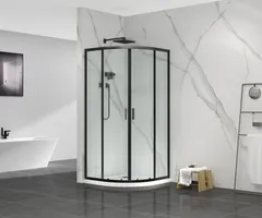 Душова кабіна без піддону Mixxus Premium DIVERSE SC01-90x90x195-TR Black прозоре скло 5мм (MI6860)