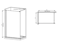 Душова перегородка Mixxus Premium FLAT SP01-80x200-TR Chrome Walk-In прозоре скло 8мм (MI6849)