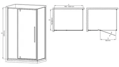 Душова кабіна без піддону Mixxus Premium BEVEL SC01-100x80x195-TR Chrome прозоре скло 6мм (MI6869)
