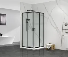 Душова кабіна без піддону Mixxus Premium DIVERSE SC02-90x90x195-TR Black прозоре скло 5мм (MI6862)