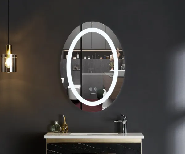 Дзеркало Mixxus PLAIN MV03-50x70 з Led Touch, Anti-fog, димером, регулятором яскравості (MI6664)