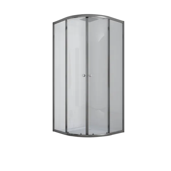 Душова кабіна з низьким піддоном Mixxus PLAIN SCT02-90x90x195-TR GRAPHITE прозоре скло 4мм (MI6901)