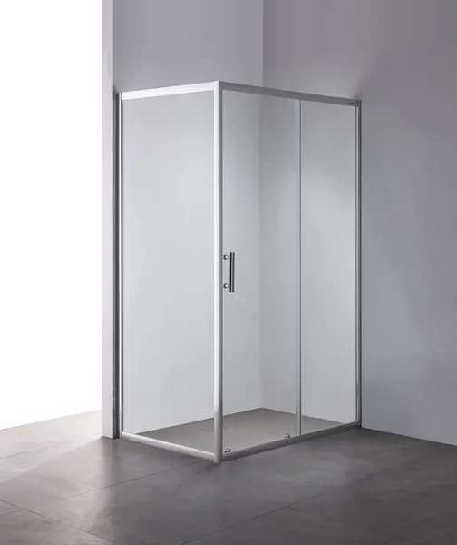 Душова кабіна без піддону Mixxus HARD SC01-100x80x185-TR CHROME прозоре скло 5мм (MI6911)