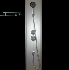 Бокс душовий без гідромасажу Mixxus STRONG SB01-90x90x215-GR SATIN з високим піддоном (MI6885)