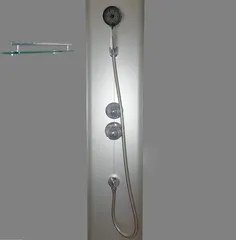Бокс душовий без гідромасажу Mixxus STRONG SB01-90x90x215-FB SATIN з високим піддоном (MI6884)