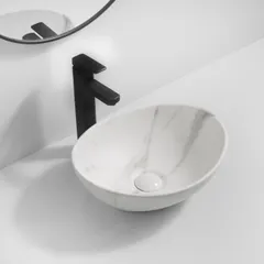 Раковина накладна MIXXUS PREMIUM ELLIPSE-0108 MARBLE 400х330х145mm (MP6526)