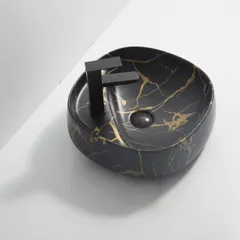 Раковина накладна MIXXUS PREMIUM WAVE-0201 MARBLE 430х430х150mm з отвором під змішувач (MP6536)