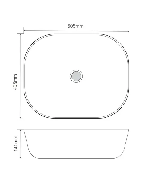Раковина накладна MIXXUS PREMIUM DIVERSE-0107 505х405х140mm (MP6550)