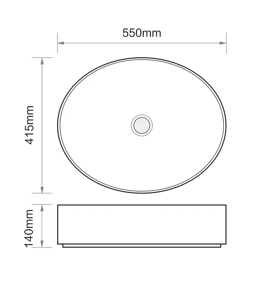 Раковина накладна MIXXUS PREMIUM ELLIPSE-0104 MARBLE 550х415х140mm (MP6554)