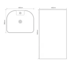 Раковина моноблок MIXXUS PREMIUM DIVERSE-1102 MARBLE 460х380х840mm з отвором під змішувач та переливом (MP6576)